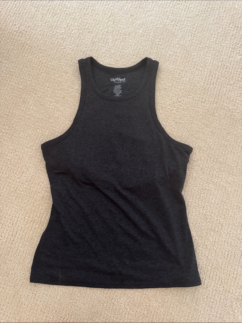 UpWest Women's Charcoal Racerback Tank Top